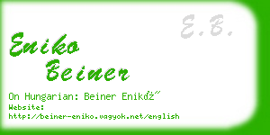 eniko beiner business card